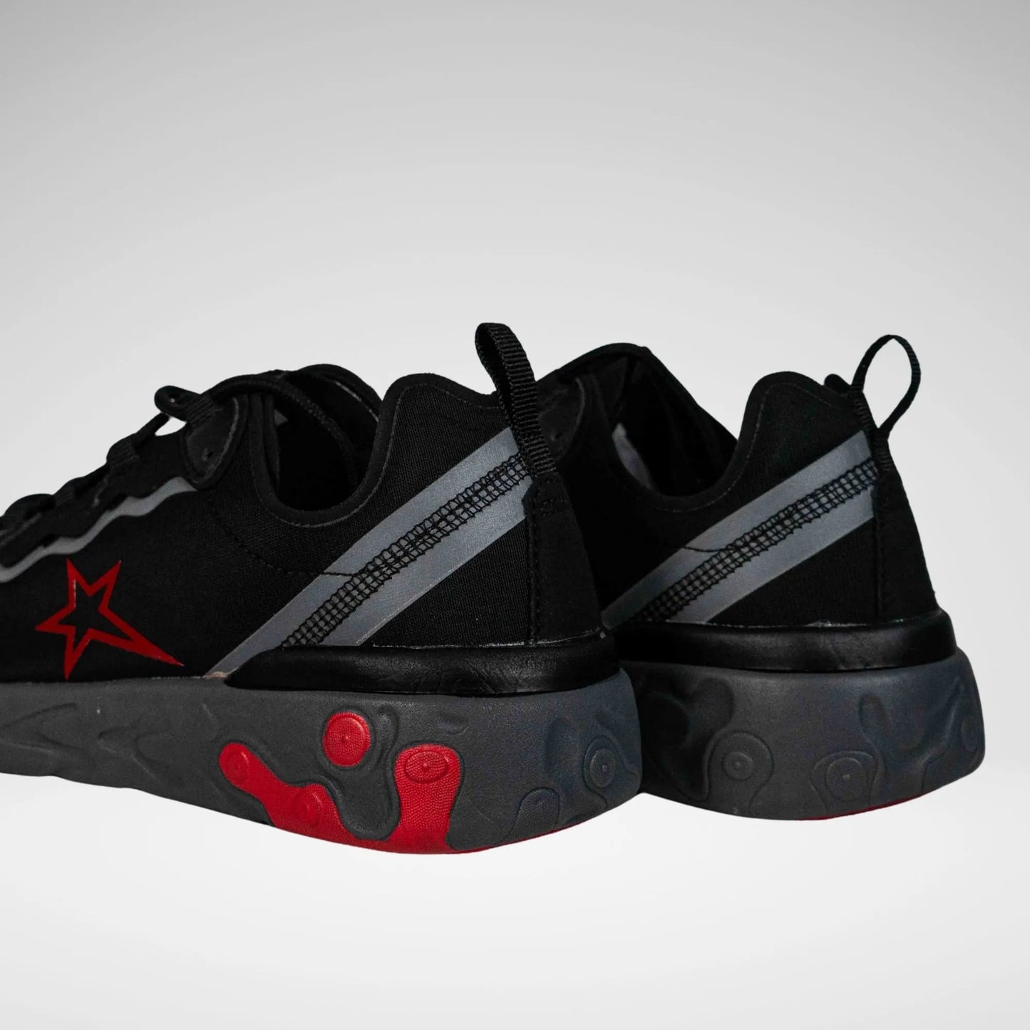 SOVIET MC24011003 Mzack Mid Cut Sneaker Black/Red 8 Black