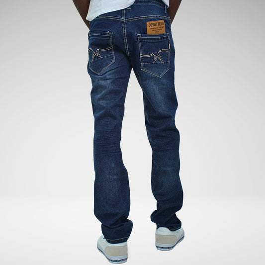 Soviet Romo Slim Jeans | Blue Black