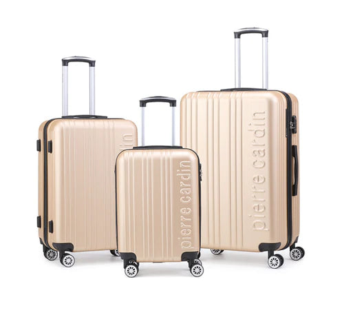Pierre Cardin Belmont ABS Suitcase Set |Size Small Pink