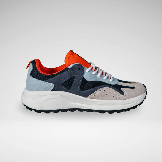 URBAN ART MC6770 REDO1 FAUX WAX NYLON SNEAKER NAVY