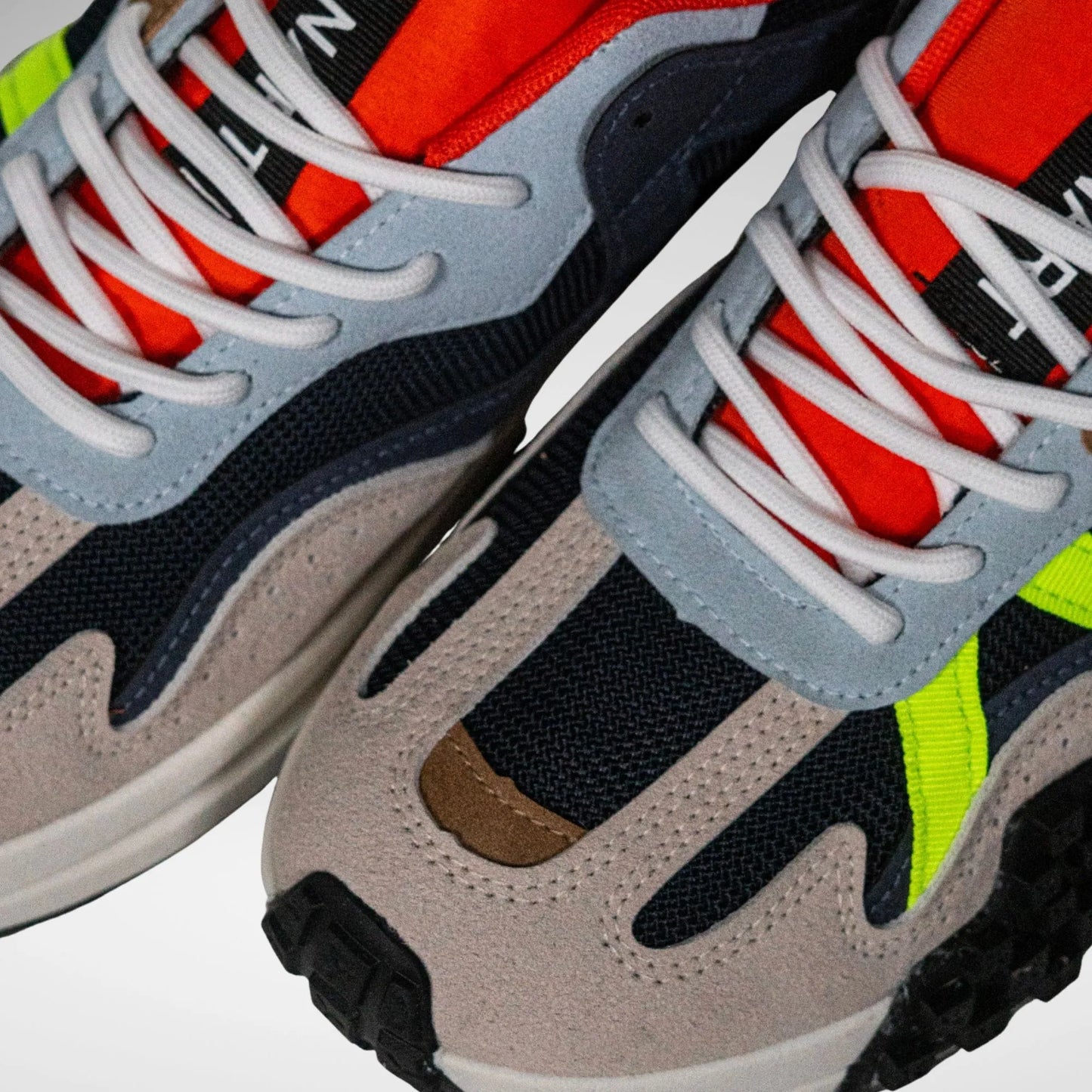 URBAN ART MC6770 REDO1 FAUX WAX NYLON SNEAKER NAVY