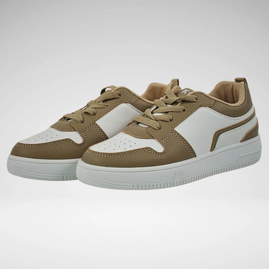 Kstar7 Pop Boys Sneaker | White/Camel