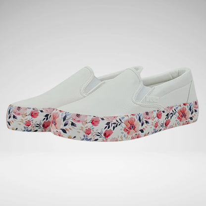 Kstar7 Emmi Slip-On Ladies Sneaker | White Floral