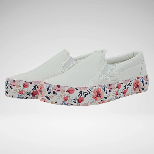Kstar7 Emmi Slip-On Ladies Sneaker | White Floral