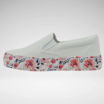 Kstar7 Emmi Slip-On Ladies Sneaker | White Floral