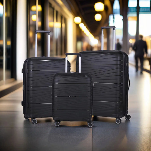 Pierre Cardin Montpellier Suitcase Set | Black