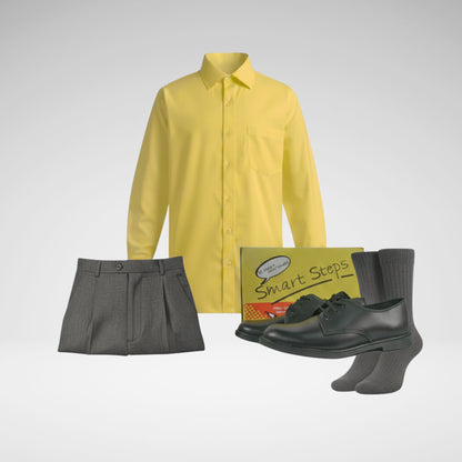 Little Learners (Grades 1–4) Combo Longsleeve – Essential Uniform Pack Gold 2 Pairs Socks Free