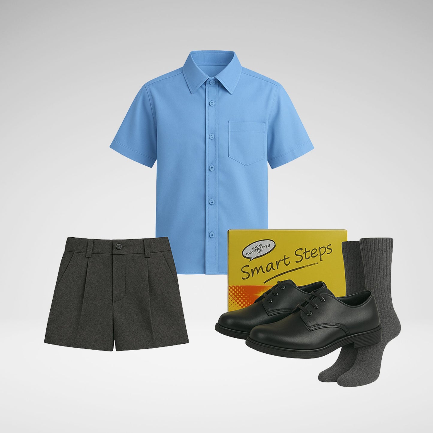 Rising Stars (Grades 5–7) Combo Shortsleeve – Essential Uniform Pack Sky 2 Pairs Socks Free