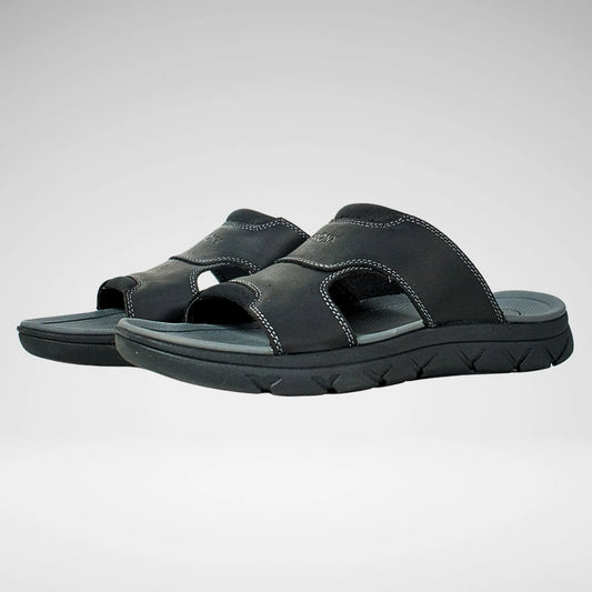Bronx Midtown Leather Sandal | Black