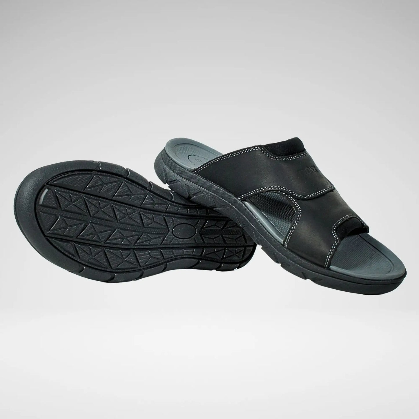 Bronx Midtown Leather Sandal | Black