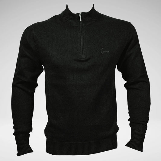 Carducci Bari Zip Quater Zip Jersey Black