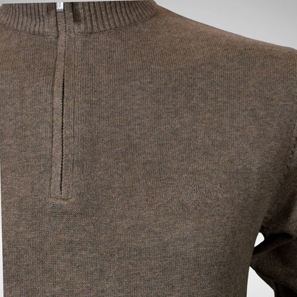 Carducci Bari Zip Quater Zip Jersey Chocolate