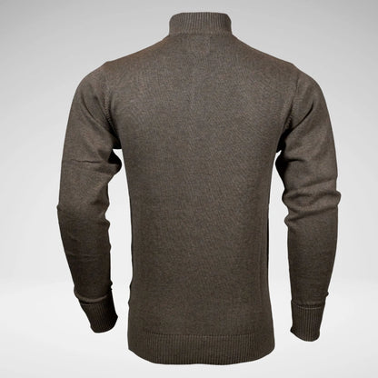 Carducci Bari Zip Quater Zip Jersey Chocolate