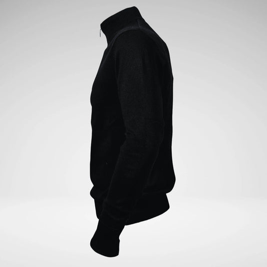 Carducci Bari Zip Quater Zip Jersey Black