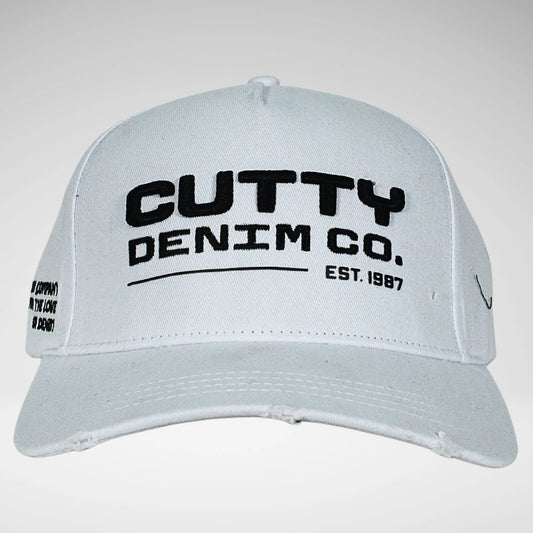 CUTTY CDUSTIN PEAK CAP WHITE