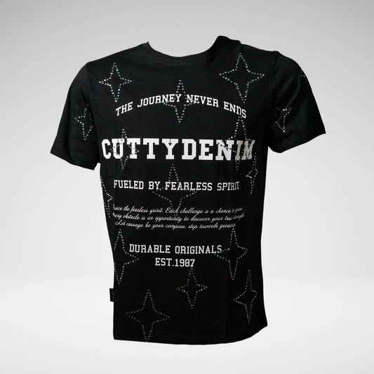 CUTTY MTS2878 CREECE MENS T-SHIRT - BLACK