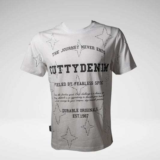 CUTTY MTS2878 CREECE MENS T-SHIRT - WHITE