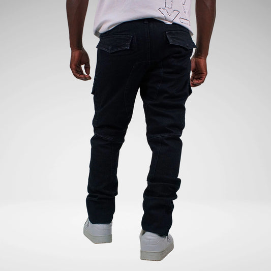 Cutty Rainden Cargo Jean | Blue Black