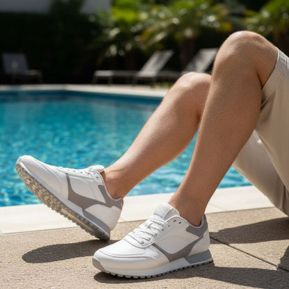 PIERRE CARDIN - MILLER CASUAL LACE UP WHITE GREY A1 - MC6814 - WHITE GREY