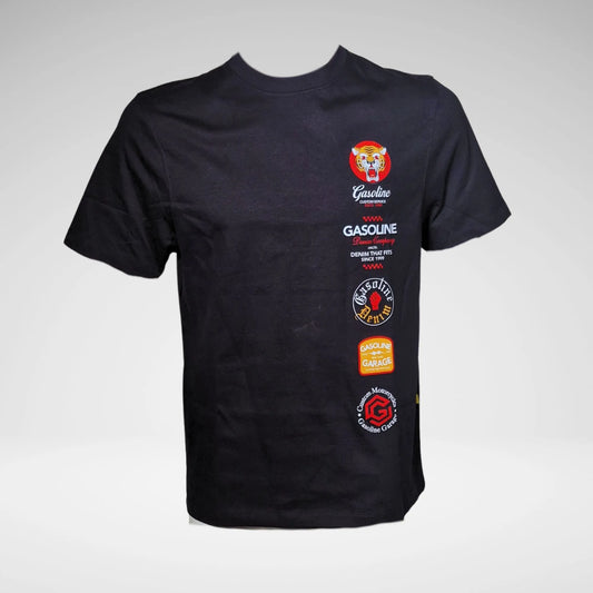 GASOLINE MTS2840 TIGER BADGE T-SHIRT - BLACK