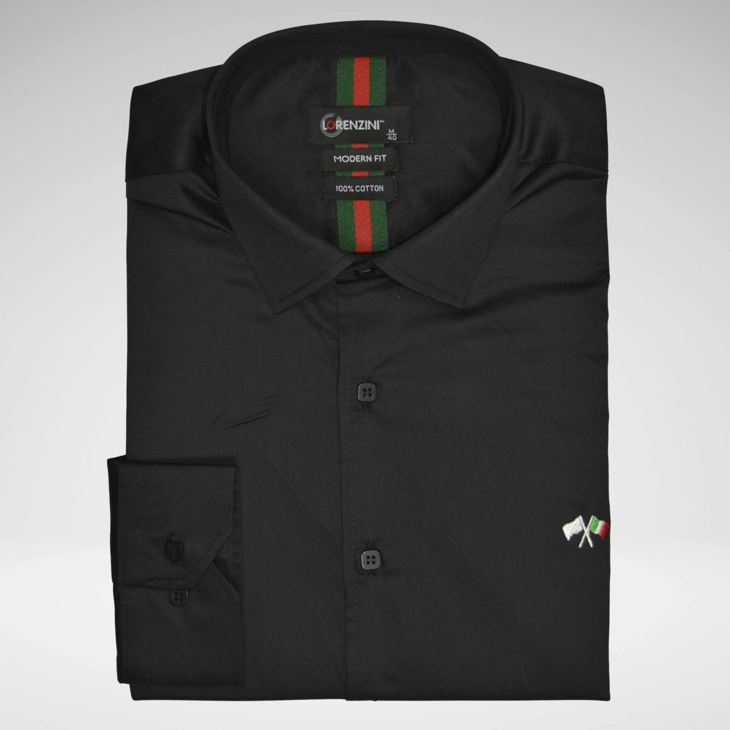 Lorenzini Men's Italian Shirt | Black
