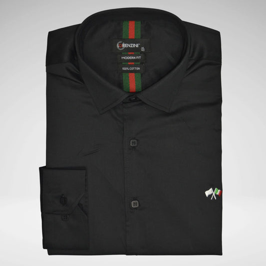 Lorenzini Men's Italian Shirt | Black