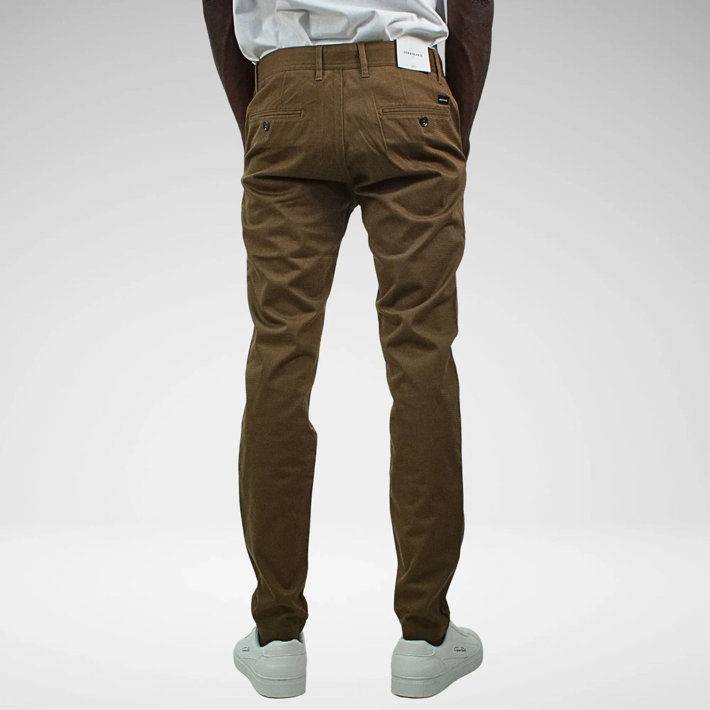 Jonathan D Men's Cotton Trouser | Toffee