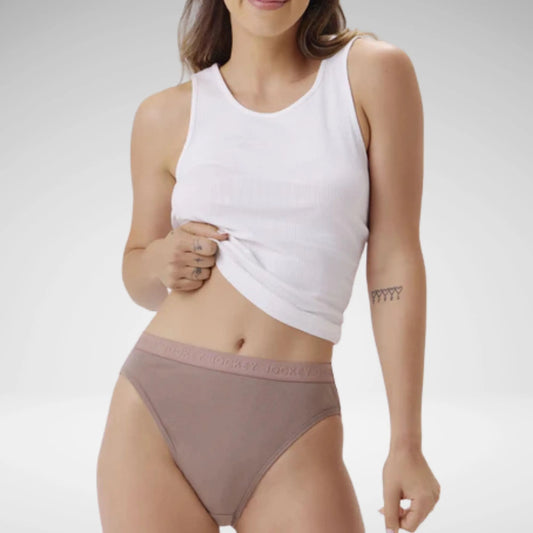 JOCKEY - TONAL WAIST BIKINI - BLK WHT DK