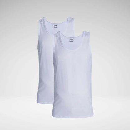 JOCKEY - 2PK EYELET VEST - WHITE