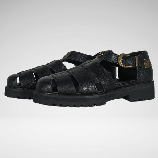 Jonathan D Sammy Fisherman Buckle Sandal | Black