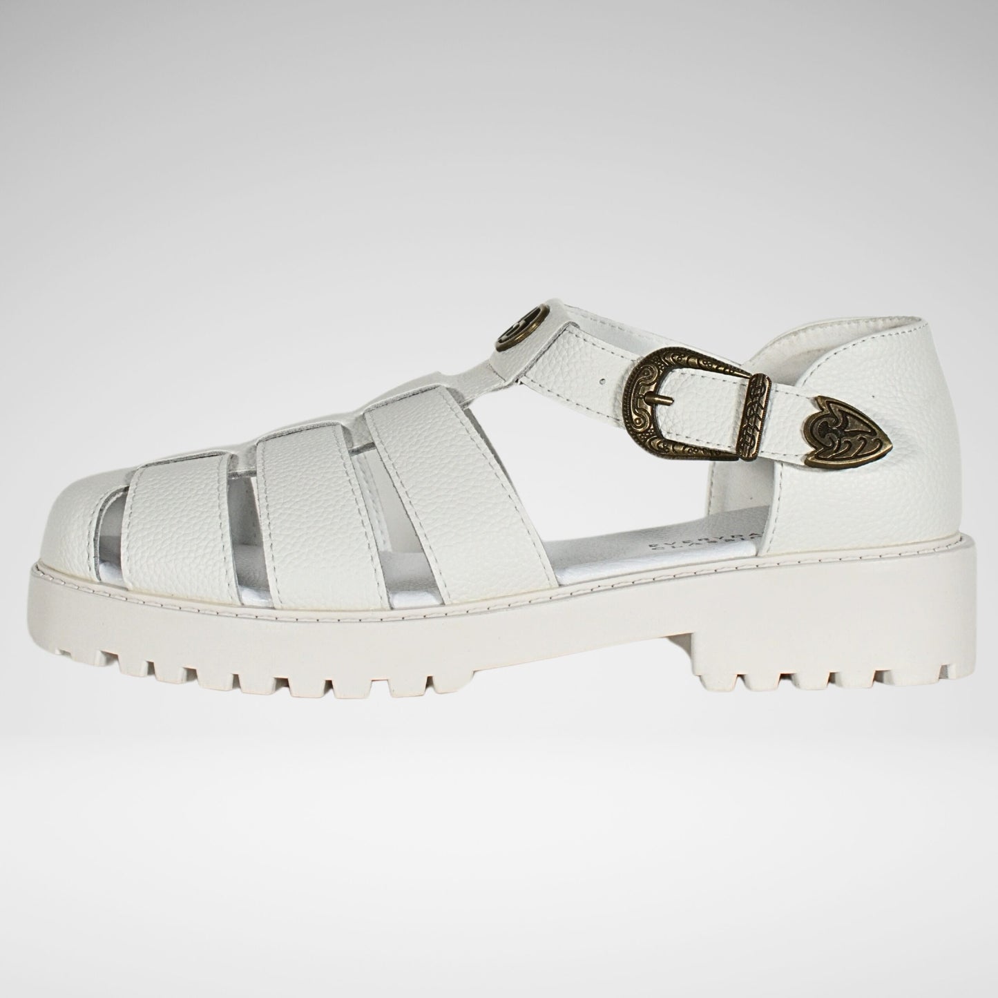 Jonathan D Sammy Fisherman Buckle Sandal | White