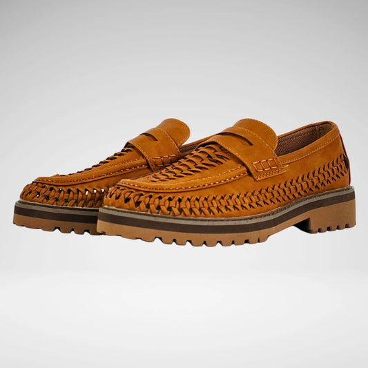 Jonathan D Penny Moc Weave Shoe | Tan