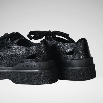 JONATHAN D - JTREVOR LEATHER SANDAL - MS6851 - BLACK