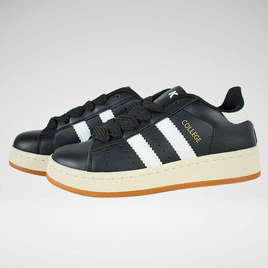 KStar7 College Boys Sneaker | Black/White