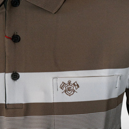 KG MTS2807 STRIPED LS GOLFER GREEN