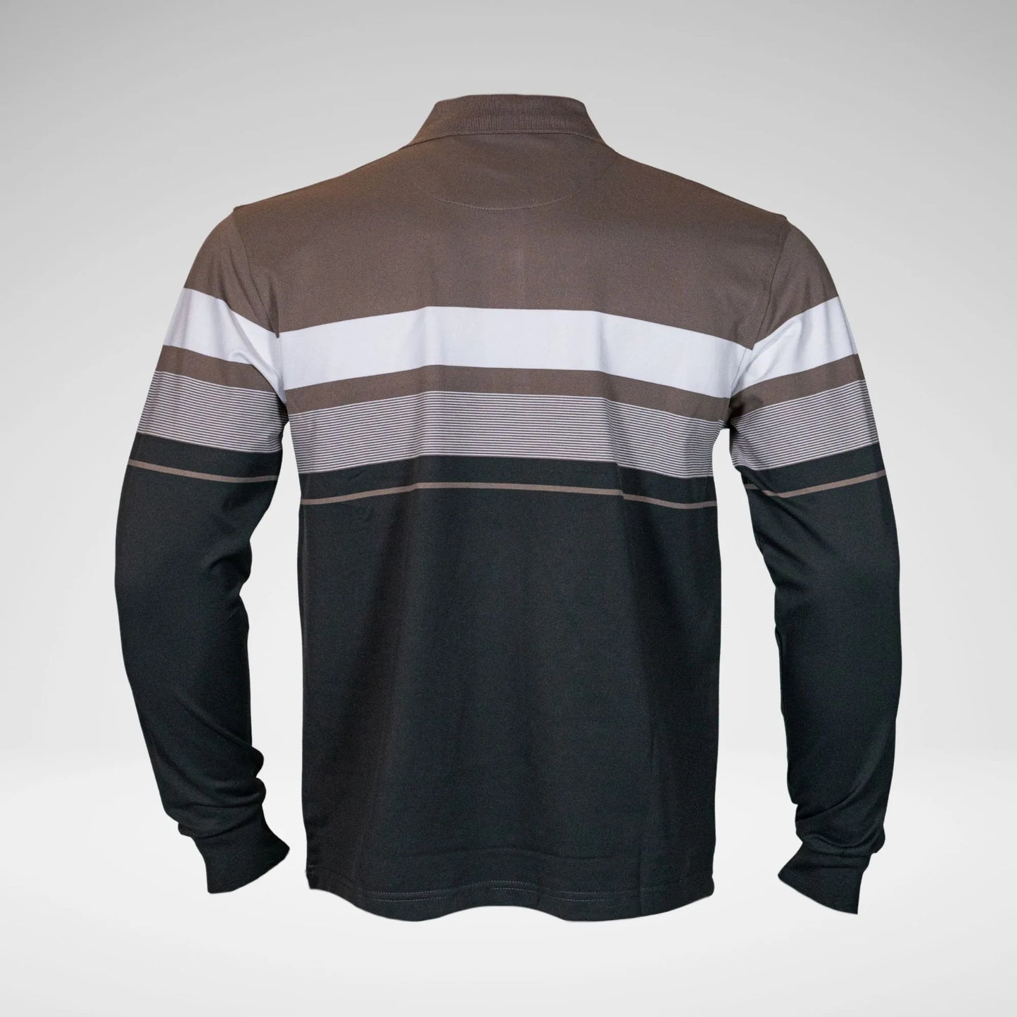 KG MTS2807 STRIPED LS GOLFER GREEN