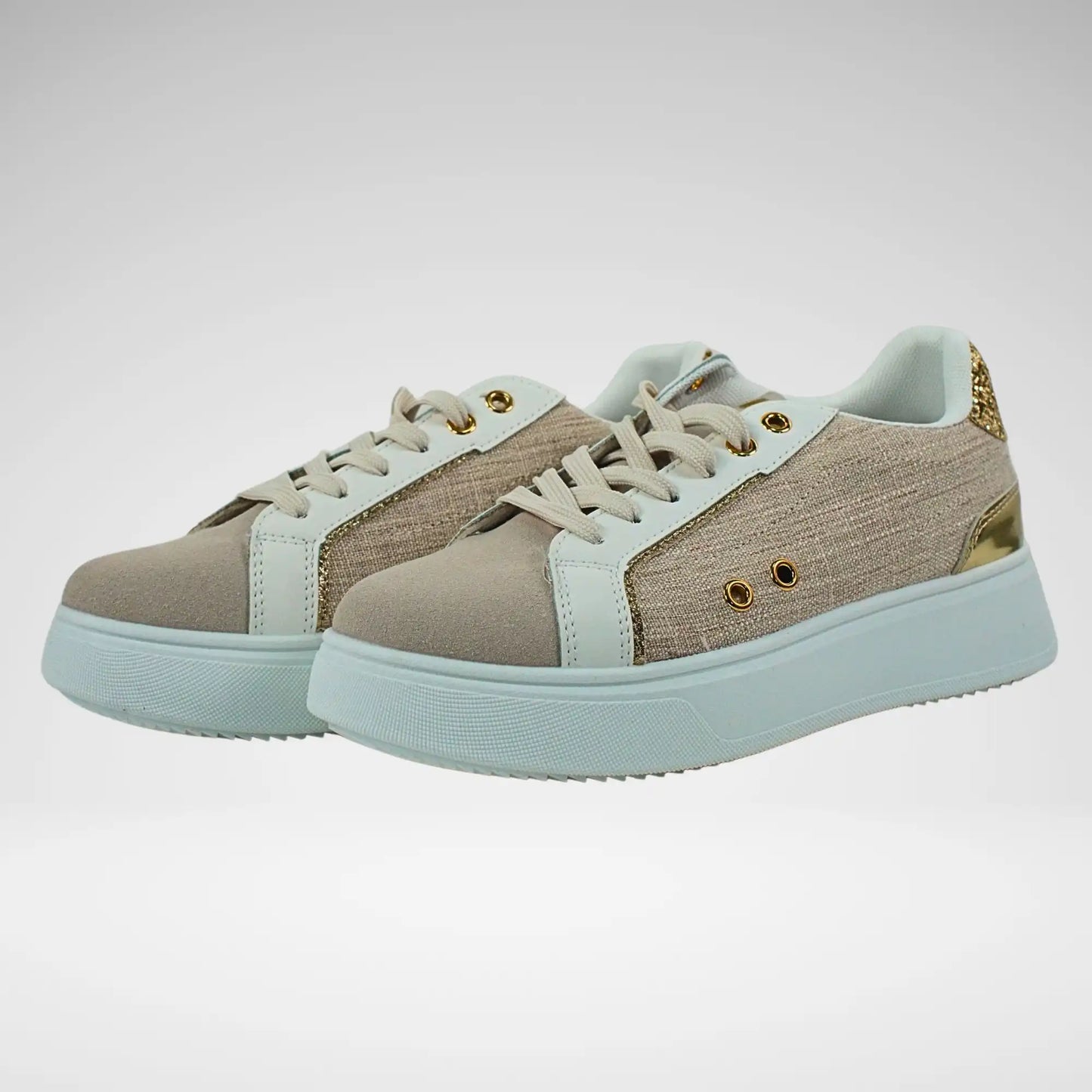 KStar7 Lizette Sneaker | Beige/White