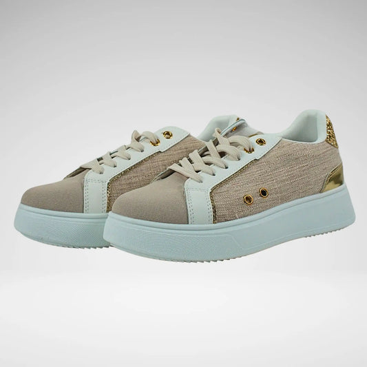 KStar7 Lizette Sneaker | Beige/White