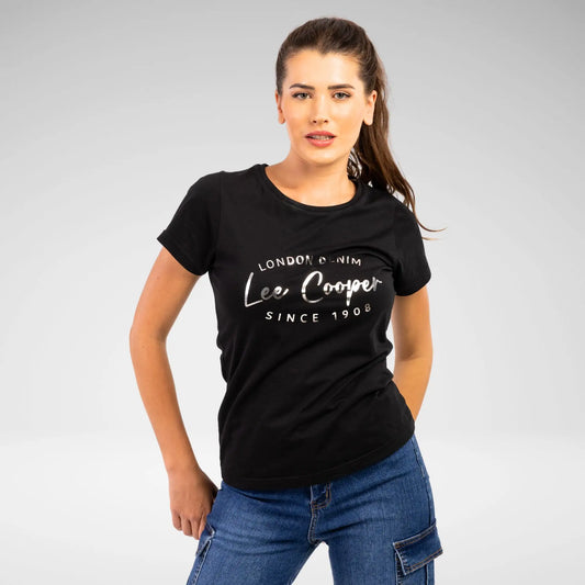 Lee Cooper Sabrina T-Shirt | Black