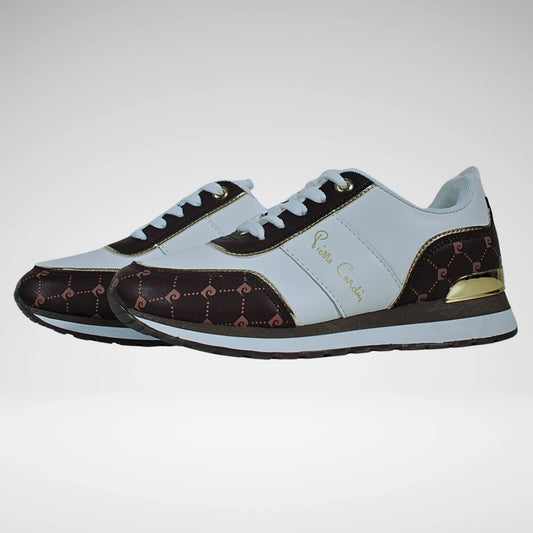 Pierre Cardin Cassis Sneaker | White/Brown