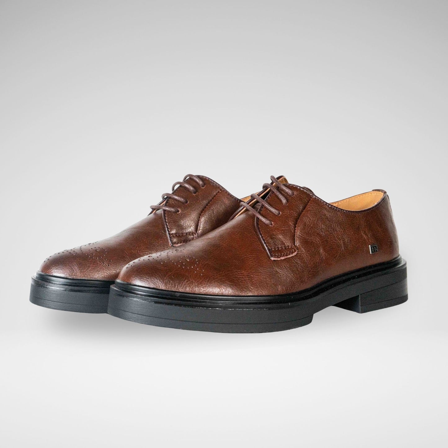 MAZERATA - ELIA4 FAUX GENUINE LTHR FORMAL - M6854 - CHOCOLATE