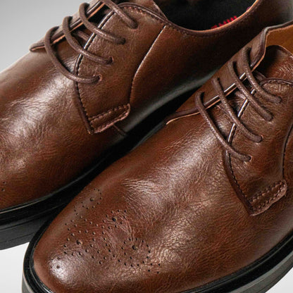 MAZERATA - ELIA4 FAUX GENUINE LTHR FORMAL - M6854 - CHOCOLATE