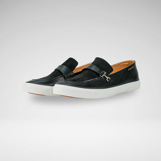MAZERATA M6835 TINO2 FAUX NUBUCK SUEDE LOAFER BLACK