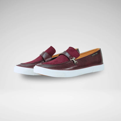 MAZERATA M6835 TINO2 FAUX NUBUCK SUDED LOAFER BURGANDY
