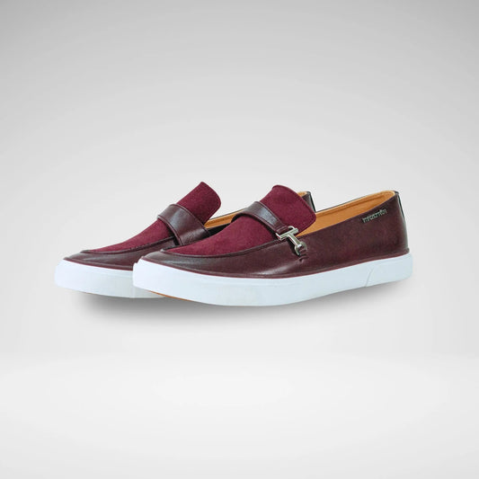 MAZERATA M6835 TINO2 FAUX NUBUCK SUDED LOAFER BURGANDY