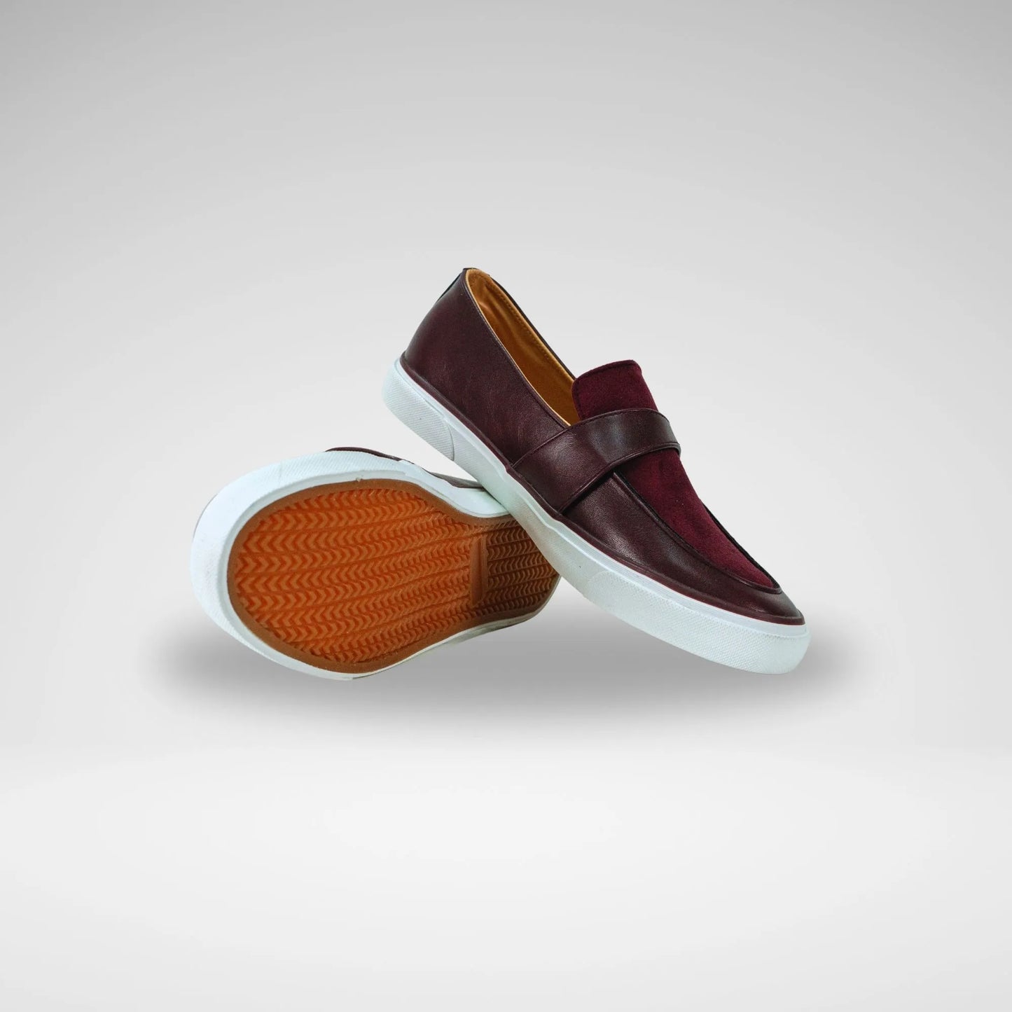 MAZERATA M6835 TINO2 FAUX NUBUCK SUDED LOAFER BURGANDY