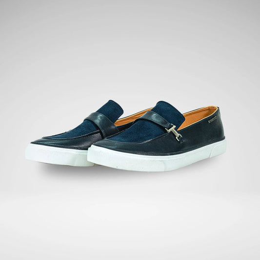 MAZERATA M6835 TINO2 FAUX NUBUCK SUDED LOAFER NAVY