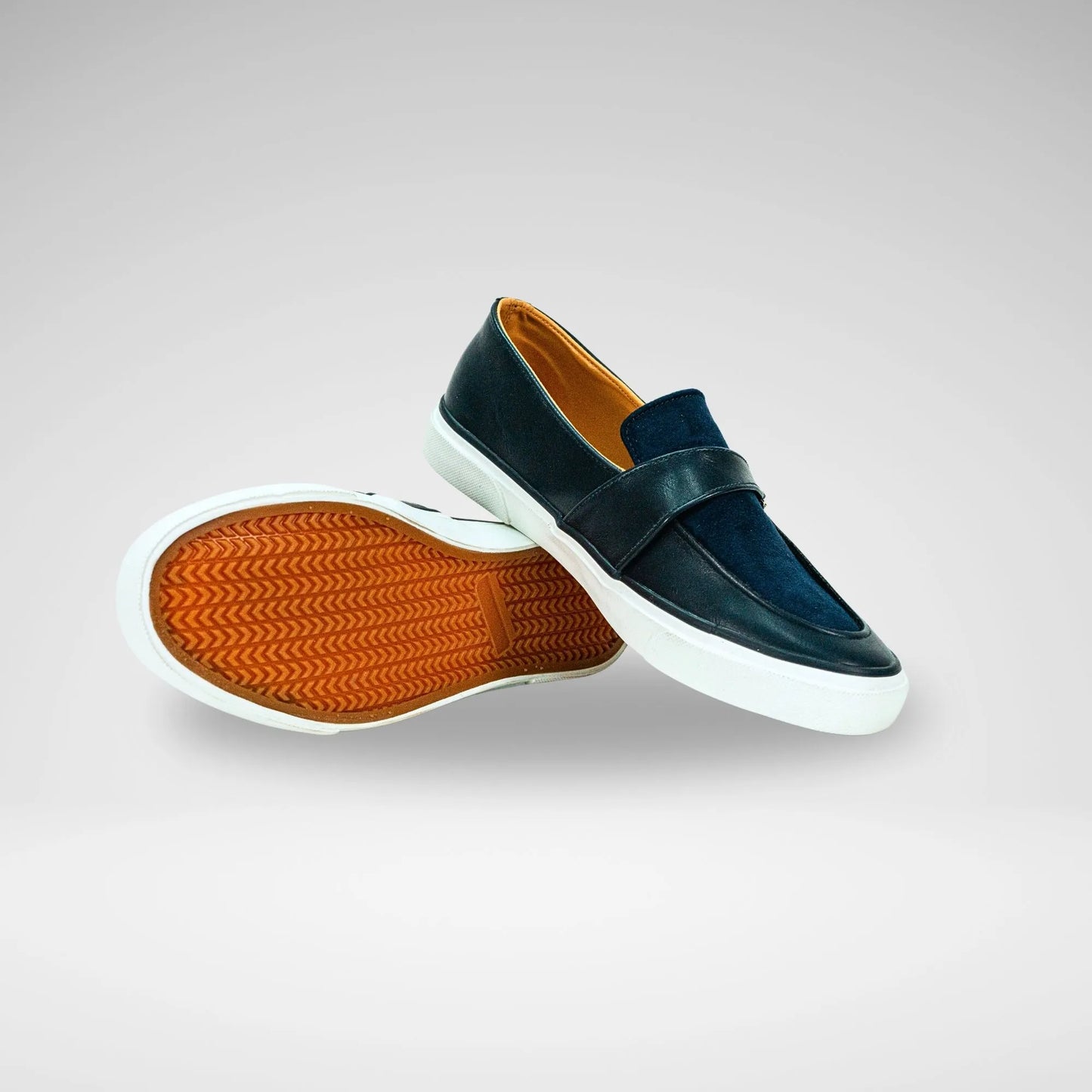 MAZERATA M6835 TINO2 FAUX NUBUCK SUDED LOAFER NAVY