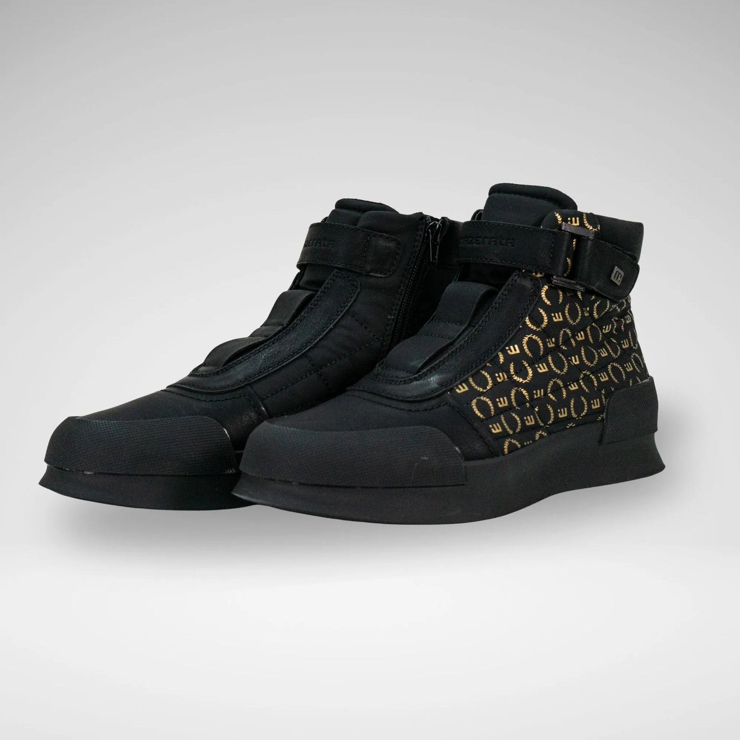 MAZERATA MCB7125 VAELNTINO31 PRINTED CANVA BOOT BLACK
