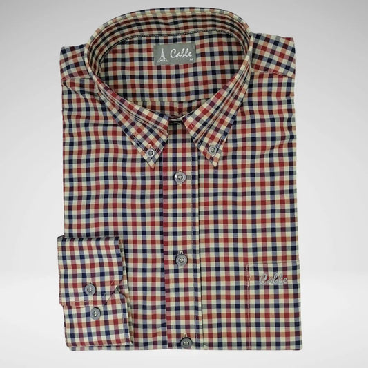 Cable Men's BD Shirt | Burgundy